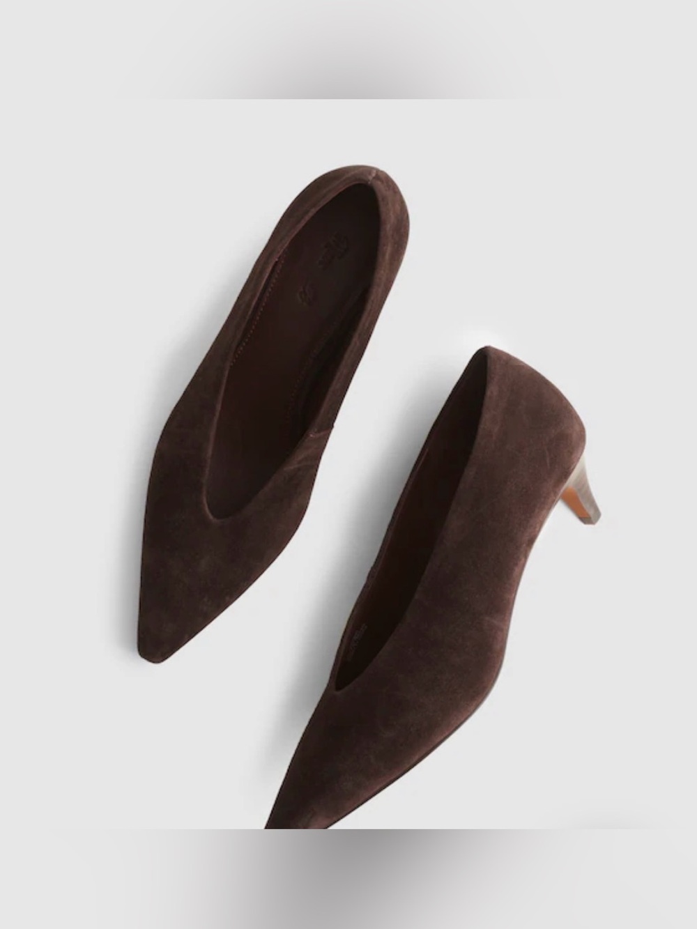 Madewell The Emilie Glove Pump Comfort Leather Espresso Brown Suede Sz.8 NEW